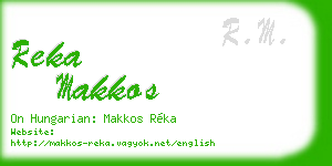 reka makkos business card