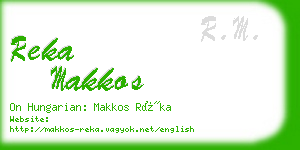 reka makkos business card